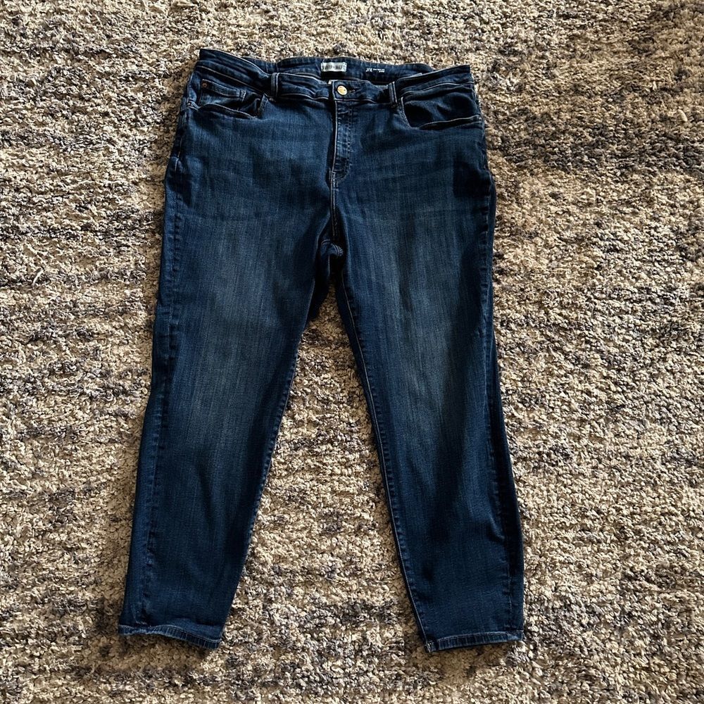 Warp + Weft NY ankle skinny Piedmont medium wash jeans 24